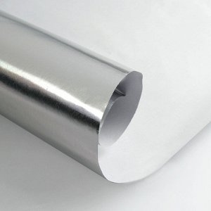 Бумага цветная металлизированная, в рулоне 0.5 х 2.0 м, Sadipal, 65 г/м?, серебряный