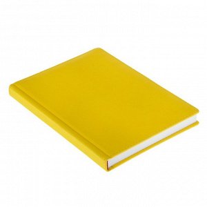 Ежедневник недатированный А5+, 136 листов Velvet, обложка искусственная кожа, жёлтый