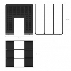 ERICH KRAUSE Лоток-сортер для бумаг вертикальный, 3 отделения, ErichKrause, чёрный