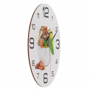 Часы настенные круглые "Мороженое с мятой", 24 см микс