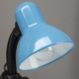 Лампа настольная Школьник на прищепке с диммером 1х40Вт Е27 шнур 1,5м синий
