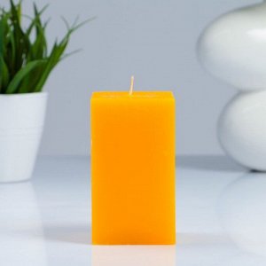 Свеча- квадрат, парафиновая, оранжевая, 5,6?5,6?10 см