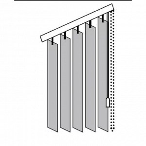 Комплект ламелей для вертикальных жалюзи «Шантунг», 5 шт, 280 см, цвет белый