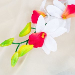 Цветы искусственные "Орхидея Дендробиум" 70 см, белый