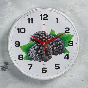 Часы настенные "Ежевика", "Рубин", 25х25 см