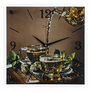 Рубин Часы настенные, серия: Кухня, &quot;Чайная церемония&quot;, 35х35 см, микс