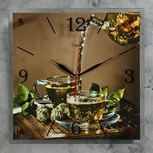 Рубин Часы настенные, серия: Кухня, &quot;Чайная церемония&quot;, 35х35 см, микс