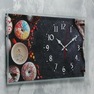 Часы настенные, серия: Кухня, "Пончики", 36х60 см