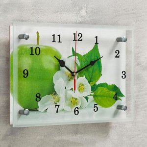 Часы настенные, серия: Кухня, "Яблоко", 20х30  см, в ассортименте