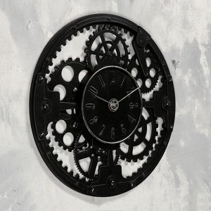 Часы настенные, серия: Интерьер, "Механизм", дискретный ход, d=45 см
