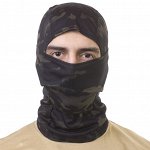 Эластичный подшлемник в тёмном камуфляже Woodland - надежная защита от внешних факторов окружающей среды. №7