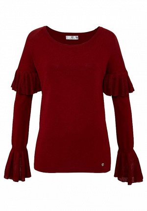 Пуловер, бордовый