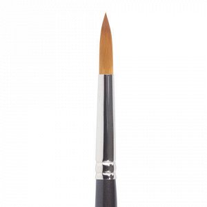 Кисть художественная профессиональная BRAUBERG ART CLASSIC, синтетика мягкая под колонок, круглая, № 6, короткая ручка, 200691