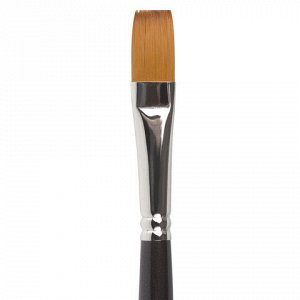 Кисть художественная профессиональная BRAUBERG ART CLASSIC, синтетика мягкая под колонок, плоская, № 10, короткая ручка, 200700