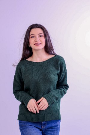 Женский свитер воротник лодочка. s-036