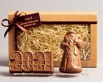 Фигурки 2в1 «2021 узорная + Дед мороз»