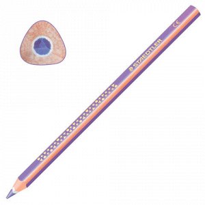 Карандаш цветной утолщенный STAEDTLER "Noris club", 1 шт., трехгранный, грифель 4 мм, фиолетовый, натуральное дерево, 1284-6