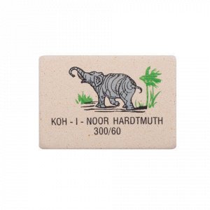 Ластик KOH-I-NOOR "Слон" 300/60, 31x21x8 мм, белый/цветной, прямоугольный, натуральный каучук, 0300060025KDRU