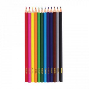 Карандаши цветные ПИФАГОР &quot;ЖИРАФ&quot;, 12 цветов, пластиковые, классические заточенные, 181250