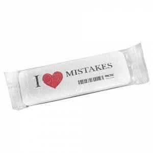 Ластик большой FACTIS "I love mistakes" (Испания), 140х44х9 мм, прямоугольный, скошенные края, GCFGE16C