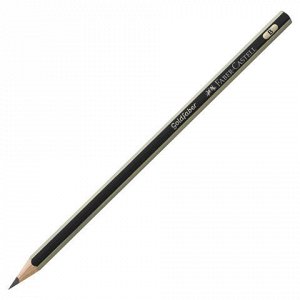 Карандаш чернографитный FABER-CASTELL, 1 шт., "1221", B, корпус черный, 112501