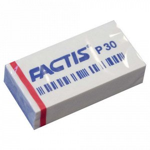 Ластик FACTIS P 30 (Испания), 40х20х10 мм, белый, прямоугольный, мягкий, CPFP30