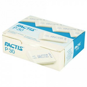 Ластик FACTIS P 30 (Испания), 40х20х10 мм, белый, прямоугольный, мягкий, CPFP30