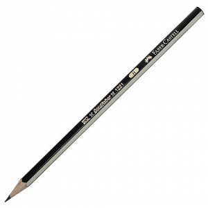 Карандаш чернографитный FABER-CASTELL, 1 шт., "1221", H, корпус черный, 112511