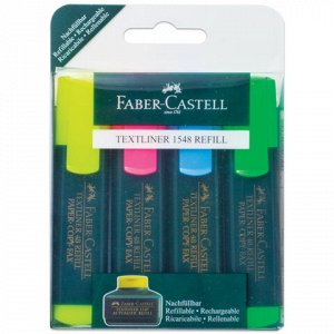 Набор текстовыделителей FABER-CASTELL 4 шт., АССОРТИ, "1548", линия 1-5 мм, 154804