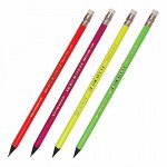 Карандаш чернографитный BIC, 1 шт., &quot;Evolution Fluo&quot;, HB, с резинкой, пластиковый, корпус ассорти, заточенный, 942882