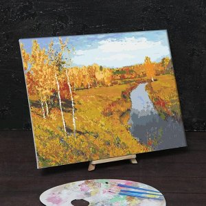 Картина по номерам на холсте с подрамником «Золотая осень» Левитан Исаак 40х50 см