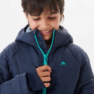 Куртка для походов для детей 7–15 лет гибридная синяя