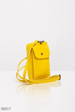 Маленькая желтая сумка кросс-боди