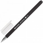 Ручка гелевая BRAUBERG &quot;Matt Gel&quot;, ЧЕРНАЯ, корпус soft-touch, узел 0,5 мм, линия 0,35 мм, 142944