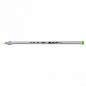 Ручка шариковая масляная PENSAN "Triball", САЛАТОВАЯ, трехгранная, узел 1 мм, линия письма 0,5 мм, 1003/12