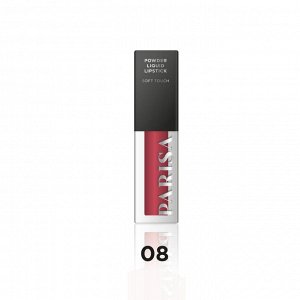 PARISA Блеск для губ LG-112 "POWDER LIPSTICK" №08 Пепельно - розовый