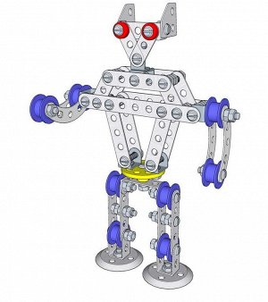 Конструктор металлический с подвижными деталями Робот Р118