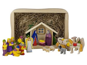 Рождественская композиция с волхвами и пастухами