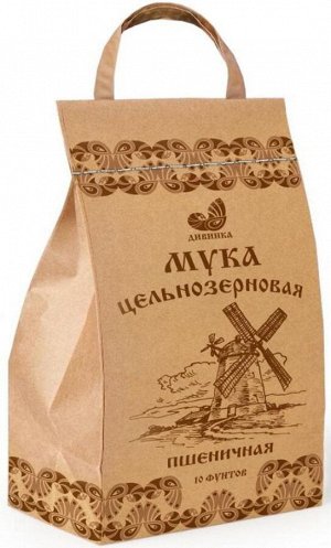 Мука цельнозерновая пшеничная Хлебопекарная 4,1 кг.