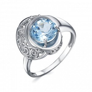 Серебряное кольцо с топазом - 1323