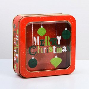 Коробка подарочная жестяная «С Новым годом!», 15 - 15 - 6 см