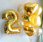 Набор воздушных шаров с цифрой "2"
