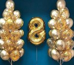 Набор воздушных шаров с цифрой "8"