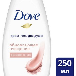 Dove крем-гель для душа розовая глина 250мл