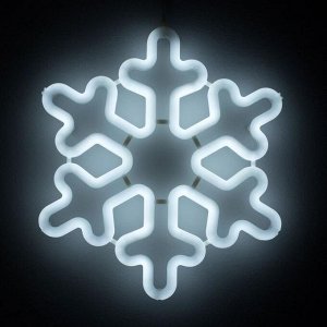 Luazon Lighting Светодиодная фигура «Снежинка» 30 см, пластик, 220 В, свечение белое