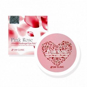 «3W Clinic» Pink Rose Vitamin Hydrogel Eye Patch Патчи гидрогелевые с экстрактом розы, 1'60 шт.