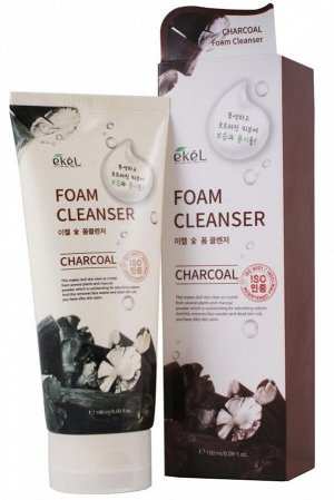 «Ekel» Charcoal Foam Cleanser Пенка для умывания с бамбуковым углем, 180 мл