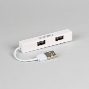 USB 2.0 Xaб Smartbuy 408, 4 порта, белый (SBHA-408-W)