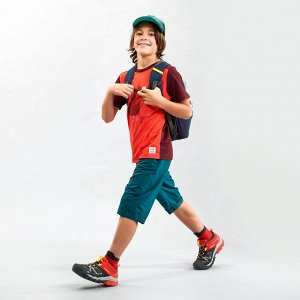 Футболка для походов для детей 7-15 лет оранжевая MH100 QUECHUA