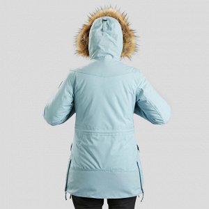 Парка теплая водонепроницаемая для походов SH500 U–WARM женская серая QUECHUA